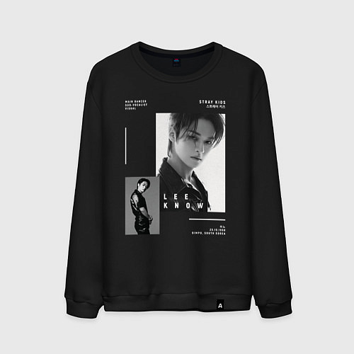Мужской свитшот Stray kids Lee Know / Черный – фото 1