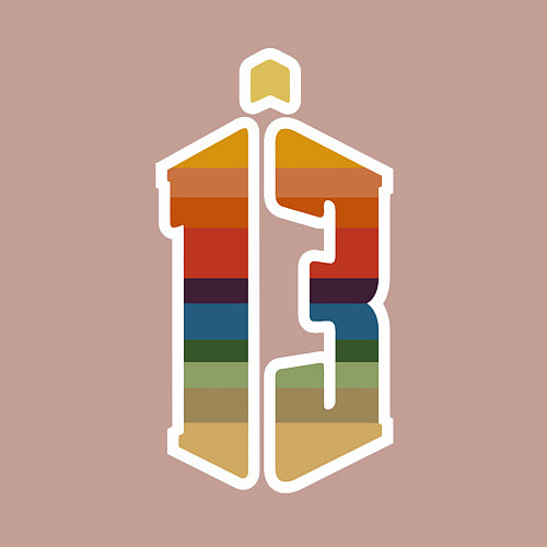 Мужской свитшот Tardis 13 / Пыльно-розовый – фото 3