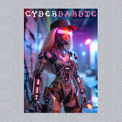 Свитшот хлопковый мужской Cyber Barbie - neon glow fantasy, цвет: меланж — фото 2