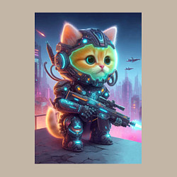 Свитшот хлопковый мужской Cool kitten - special cyberforces, цвет: миндальный — фото 2