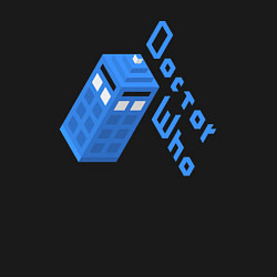 Свитшот хлопковый мужской Blue doctor who, цвет: черный — фото 2