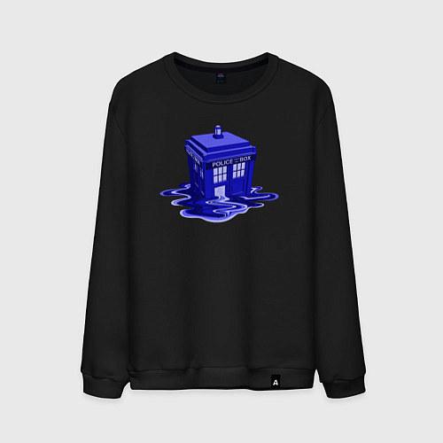 Мужской свитшот Tardis ink / Черный – фото 1