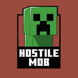 Свитшот хлопковый мужской Minecraft hostile mob, цвет: кирпичный — фото 2