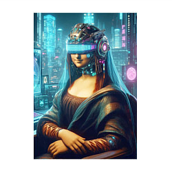 Свитшот хлопковый мужской Gioconda - cyberpunk ai art fantasy, цвет: белый — фото 2