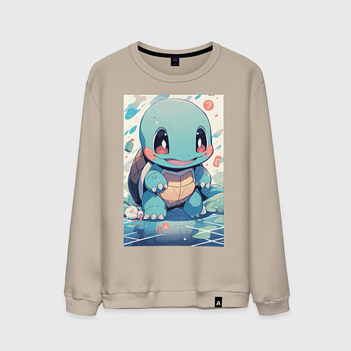 Мужской свитшот Покемон Сквиртл / Миндальный – фото 1