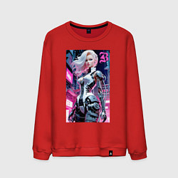 Мужской свитшот Pretty Barbie blond - cyberpunk ai art