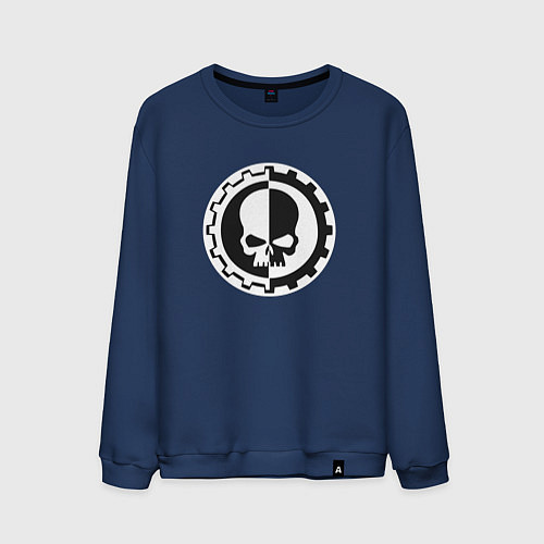 Мужской свитшот Вархаммер Механикус / Тёмно-синий – фото 1