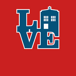 Свитшот хлопковый мужской Love doctor who, цвет: красный — фото 2