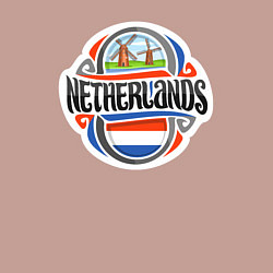 Свитшот хлопковый мужской Netherlands, цвет: пыльно-розовый — фото 2