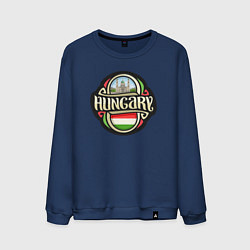 Свитшот хлопковый мужской Hungary, цвет: тёмно-синий
