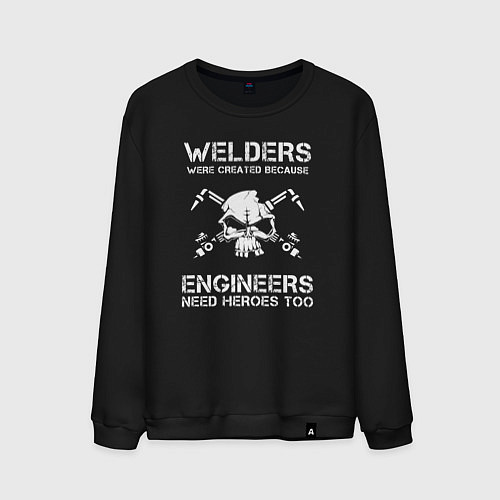 Мужской свитшот Welding profession / Черный – фото 1