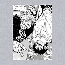 Свитшот хлопковый мужской Магическая битва Сатору Годзё Тоджи, цвет: меланж — фото 2