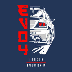 Свитшот хлопковый мужской Mitsubishi Lancer - Evolution 4, цвет: тёмно-синий — фото 2