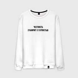 Мужской свитшот Честность и глупость