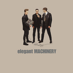 Свитшот хлопковый мужской Elegant Machinery - A band, цвет: миндальный — фото 2