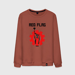 Свитшот хлопковый мужской Red Flag - Hammer, цвет: кирпичный