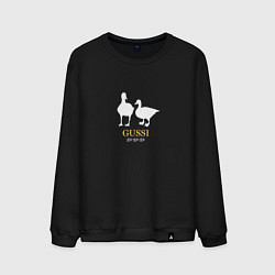 Свитшот хлопковый мужской Gussi - ga ga ga, цвет: черный