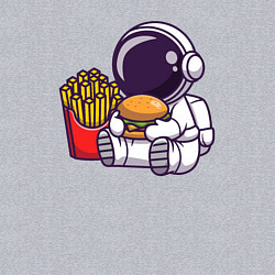 Свитшот хлопковый мужской Голодный космонавт, цвет: меланж — фото 2