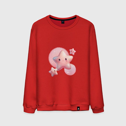 Мужской свитшот Звёздочка моя / Красный – фото 1