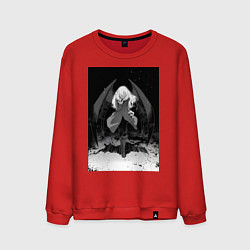 Свитшот хлопковый мужской О моём перерождении в слизь Римуру Темпест с крыль, цвет: красный