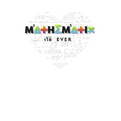 Свитшот хлопковый мужской Mathematics heart, цвет: белый — фото 2