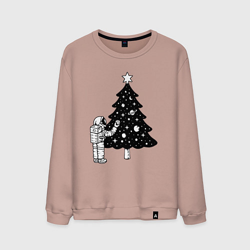 Мужской свитшот Космический праздник / Пыльно-розовый – фото 1