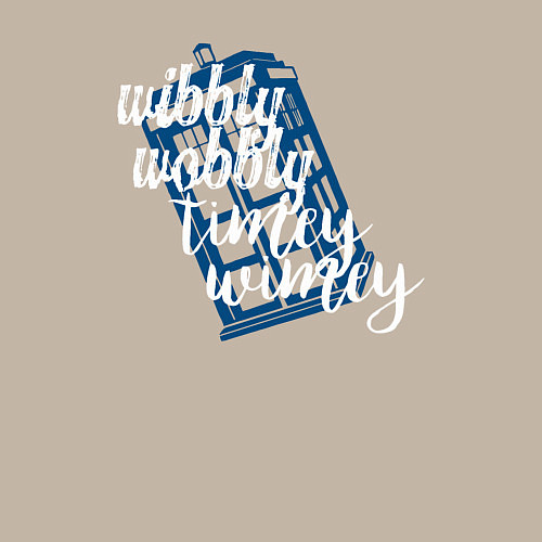 Мужской свитшот Timey tardis / Миндальный – фото 3