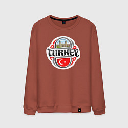 Свитшот хлопковый мужской Turkey country, цвет: кирпичный