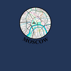 Свитшот хлопковый мужской Moscow center, цвет: тёмно-синий — фото 2