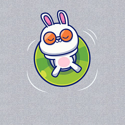 Свитшот хлопковый мужской Кролик на чиле, цвет: меланж — фото 2