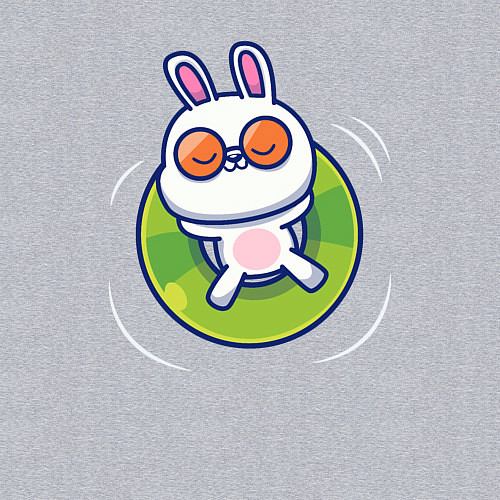 Мужской свитшот Кролик на чиле / Меланж – фото 3