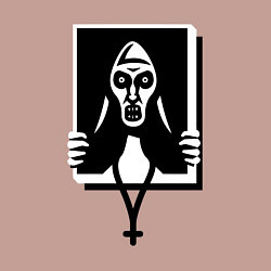 Свитшот хлопковый мужской Ведьма монашка, цвет: пыльно-розовый — фото 2