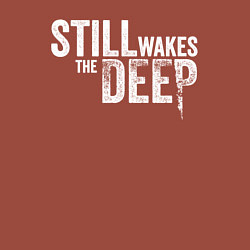 Свитшот хлопковый мужской Still wakes the deep logo, цвет: кирпичный — фото 2