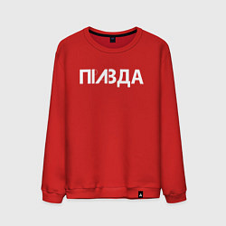 Свитшот хлопковый мужской Правда, цвет: красный