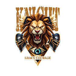 Свитшот хлопковый мужской Лев и рыцарские шлемы, цвет: белый — фото 2