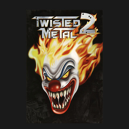 Мужской свитшот Twisted metal 2 - clown head / Черный – фото 3