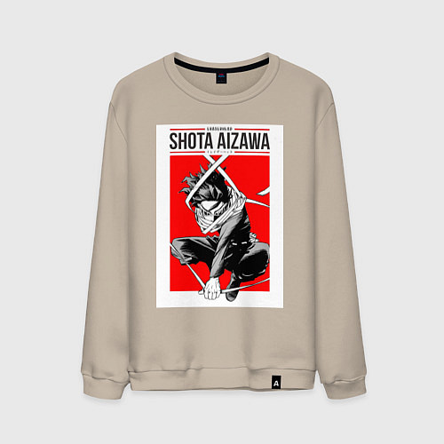 Мужской свитшот Моя геройская академия Сёта Айдзава / Миндальный – фото 1
