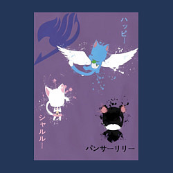 Свитшот хлопковый мужской Хвост Феи Хэппи, цвет: тёмно-синий — фото 2