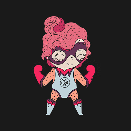 Мужской свитшот Супер девочка / Черный – фото 3