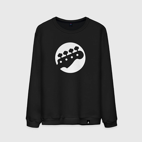 Мужской свитшот Голова бас-гитары / Черный – фото 1