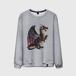 Свитшот хлопковый мужской HOMM3 Black Dragon, цвет: меланж