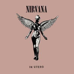 Свитшот хлопковый мужской In utero Nirvana, цвет: пыльно-розовый — фото 2