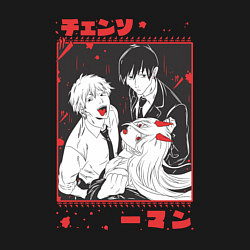 Свитшот хлопковый мужской Человек-бензопила Денджи Пауэр Аки Хаякава, цвет: черный — фото 2