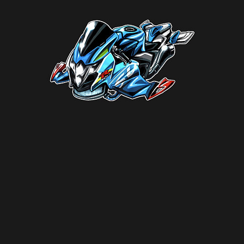 Мужской свитшот Suzuki GSX-R / Черный – фото 3