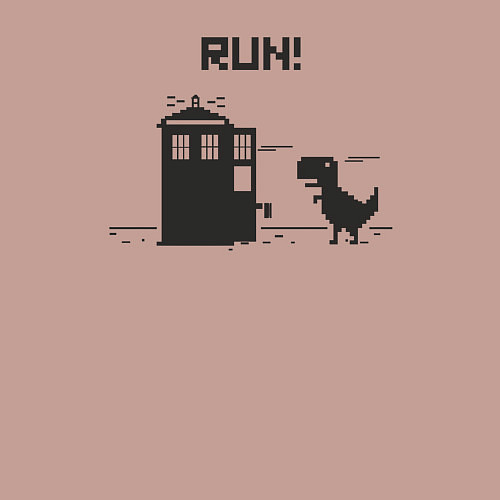 Мужской свитшот Тардис и динозаврик пиксельный / Пыльно-розовый – фото 3