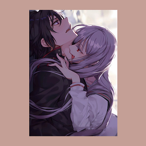 Мужской свитшот Последний Серафим Шиноа Хираги вампир / Пыльно-розовый – фото 3