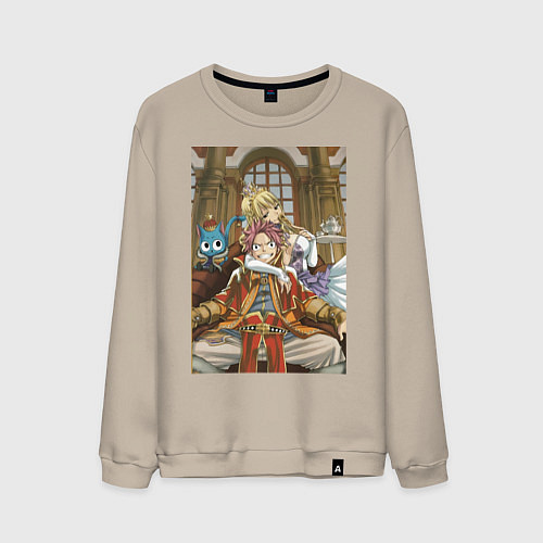 Мужской свитшот Хвост Феи Нацу Драгнил король арт / Миндальный – фото 1