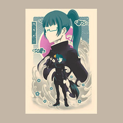 Свитшот хлопковый мужской Магическая битва Маки Дзэнин маг, цвет: миндальный — фото 2