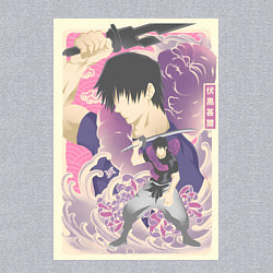 Свитшот хлопковый мужской Магическая битва Тодзи Фусигуро сильнейший, цвет: меланж — фото 2