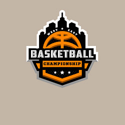 Свитшот хлопковый мужской Championship basketball, цвет: миндальный — фото 2